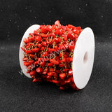 5m/lot,Gold Plated Or Silver Plated Natural Red Coral Chips Beaded Chains JT049