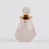 Gemstone Gold Perfume Bottle Necklace Connector  (Really Can Hold Perfume)  WX1170