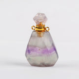 Gemstone Gold Perfume Bottle Necklace Connector  (Really Can Hold Perfume)  WX1170