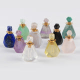 Gemstone Gold Perfume Bottle Necklace Connector  (Really Can Hold Perfume)  WX1170