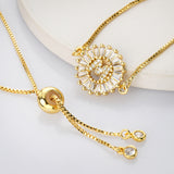 Round Gold Plated CZ Initial Letter Bracelet, Zircon Bracelet, Skinny Box Chain, Adjustable AL579