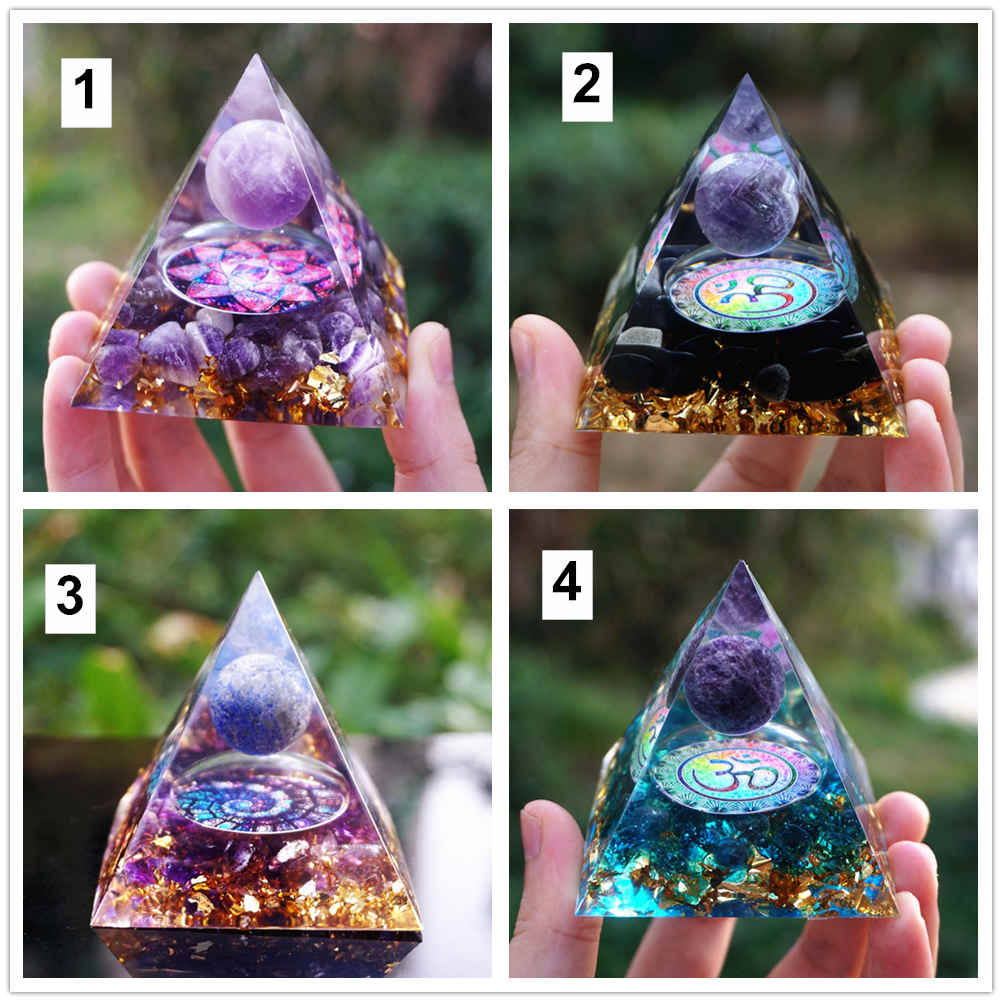 Healing crystal Orgonite Pyramid best gift ideas