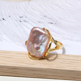 Baroque Pearl Opening Adjustable Ring AL400