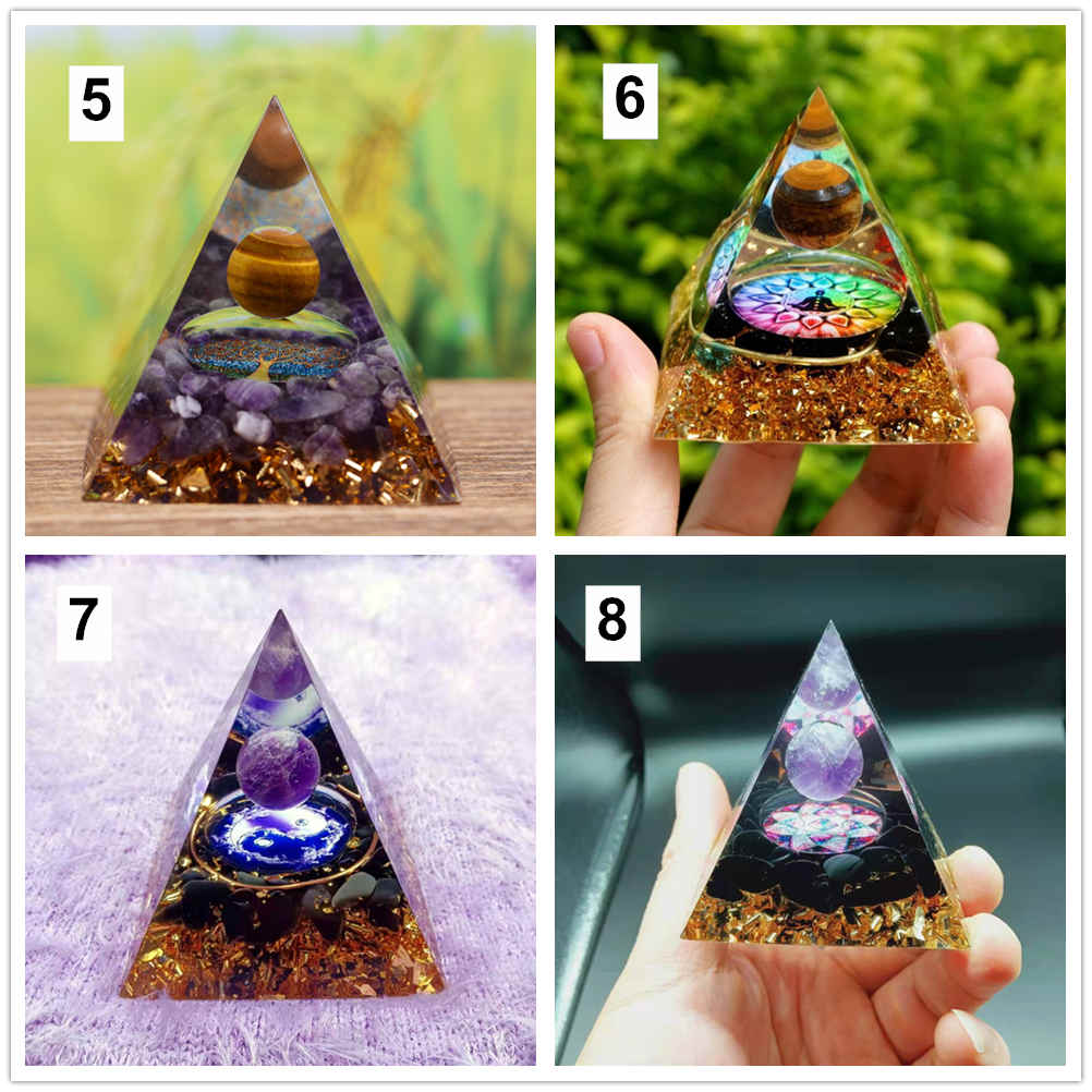 Tiger Eye Orgonite Pyramid gift for her
