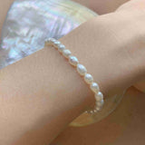 Natural Freshwater Pearl Choker Necklace Bracelet Set AL342
