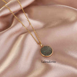 20“ Gold Round Gemstone Boho Necklace AL436