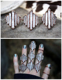 Irregular oil dripping rock wrapped Vintage Ring AL277