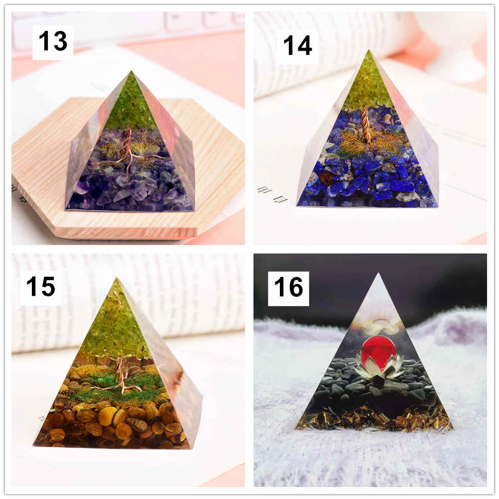 Natural crystal  energy pyramid