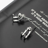 S925 sterling silver claw stud earrings fashion post earrings AL460