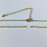 Wholesale Stick Chains Lead Free Polish Gold Plated Brass connector Chain Bar Chain Two Logp& Extender Necklace Findings Making Jewelry